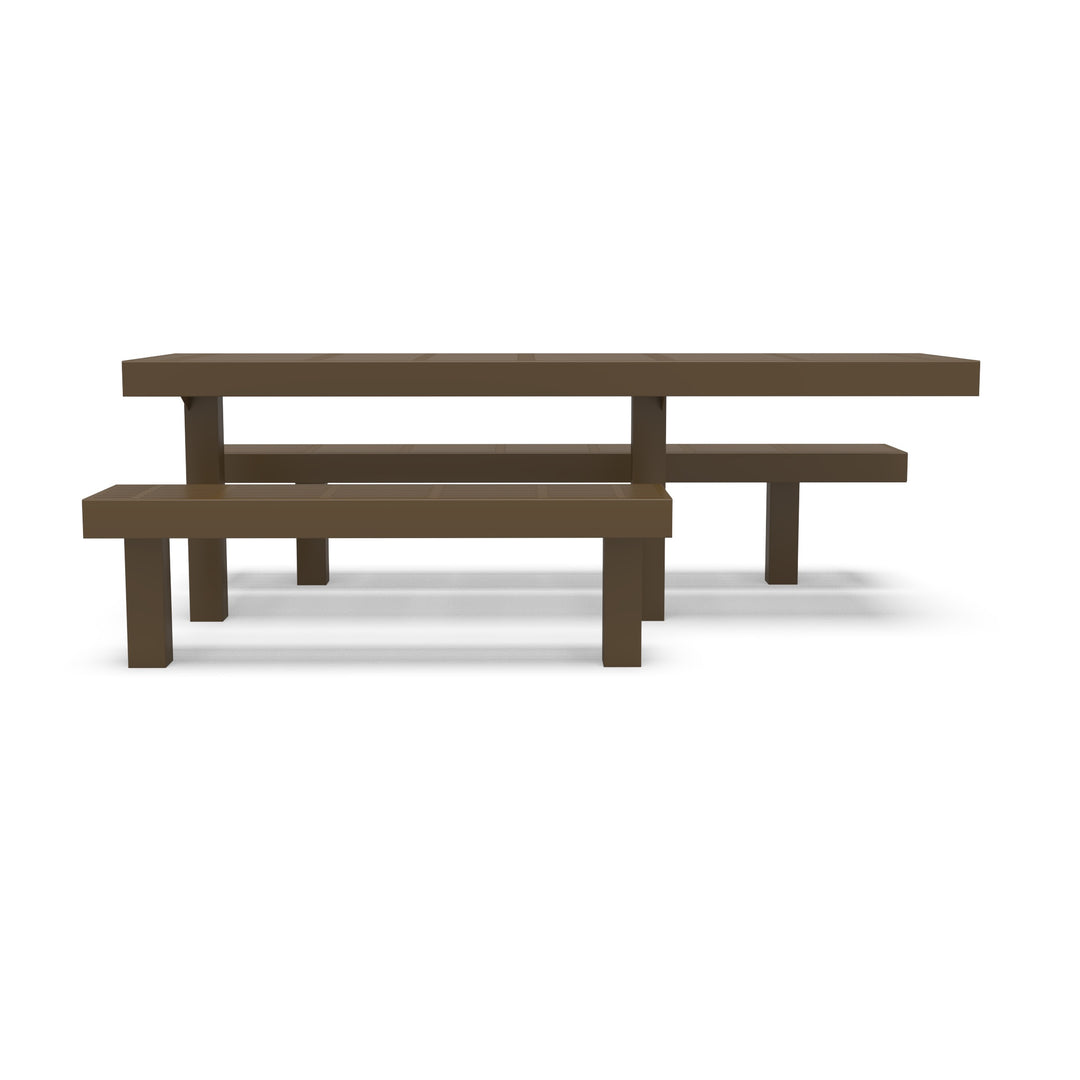 Inground Designer Side by Side Traditional Picnic Table