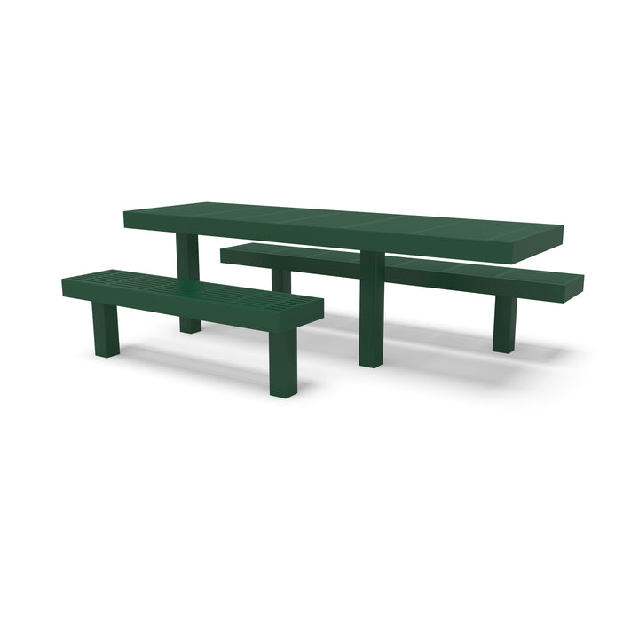 Inground Designer Side by Side Traditional Picnic Table