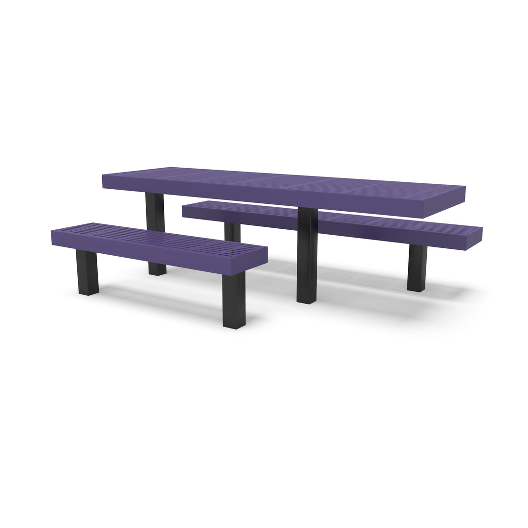 Inground Designer Side by Side Traditional Picnic Table