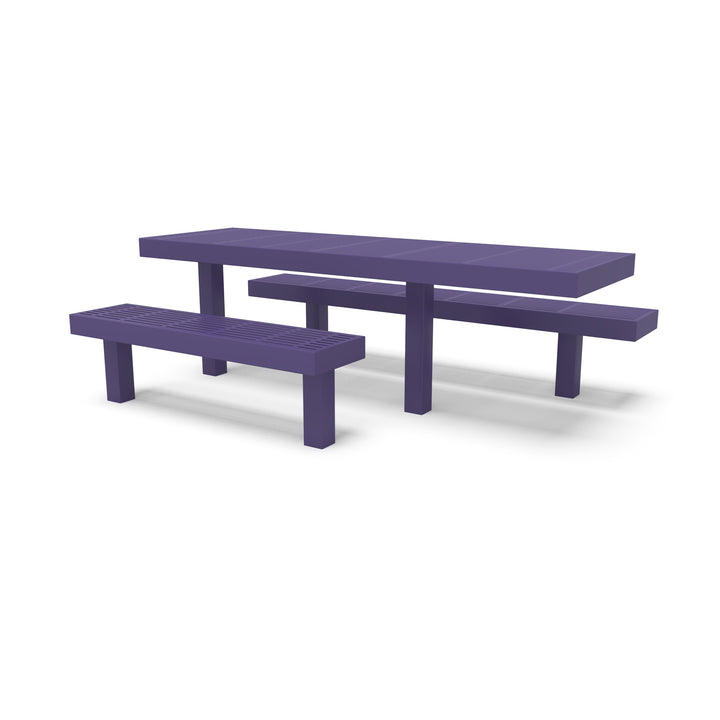 Inground Designer Side by Side Traditional Picnic Table