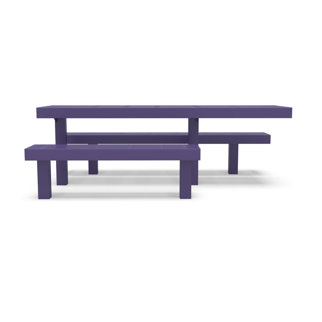 Inground Designer Side by Side Traditional Picnic Table