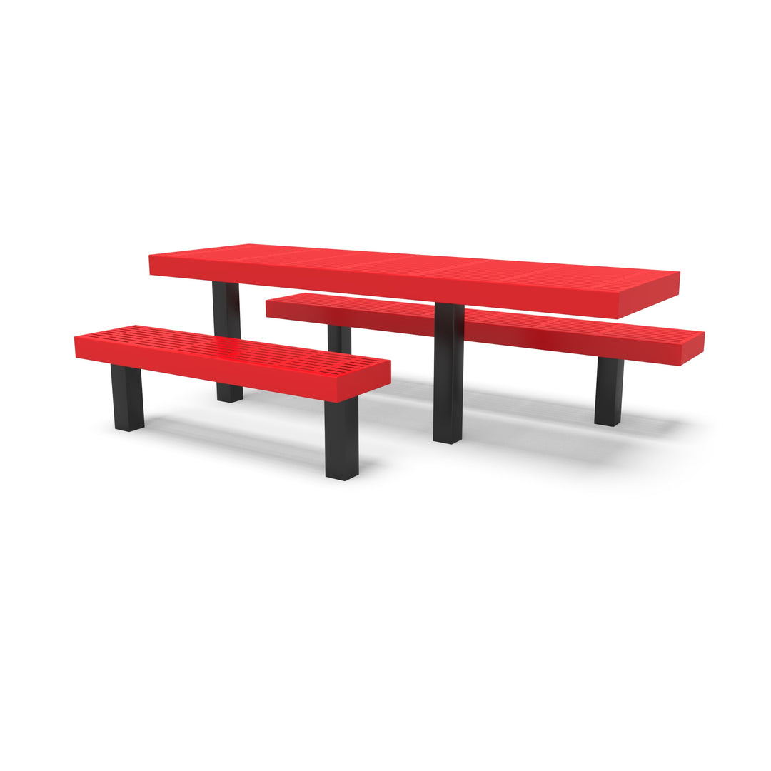 Inground Designer Side by Side Traditional Picnic Table