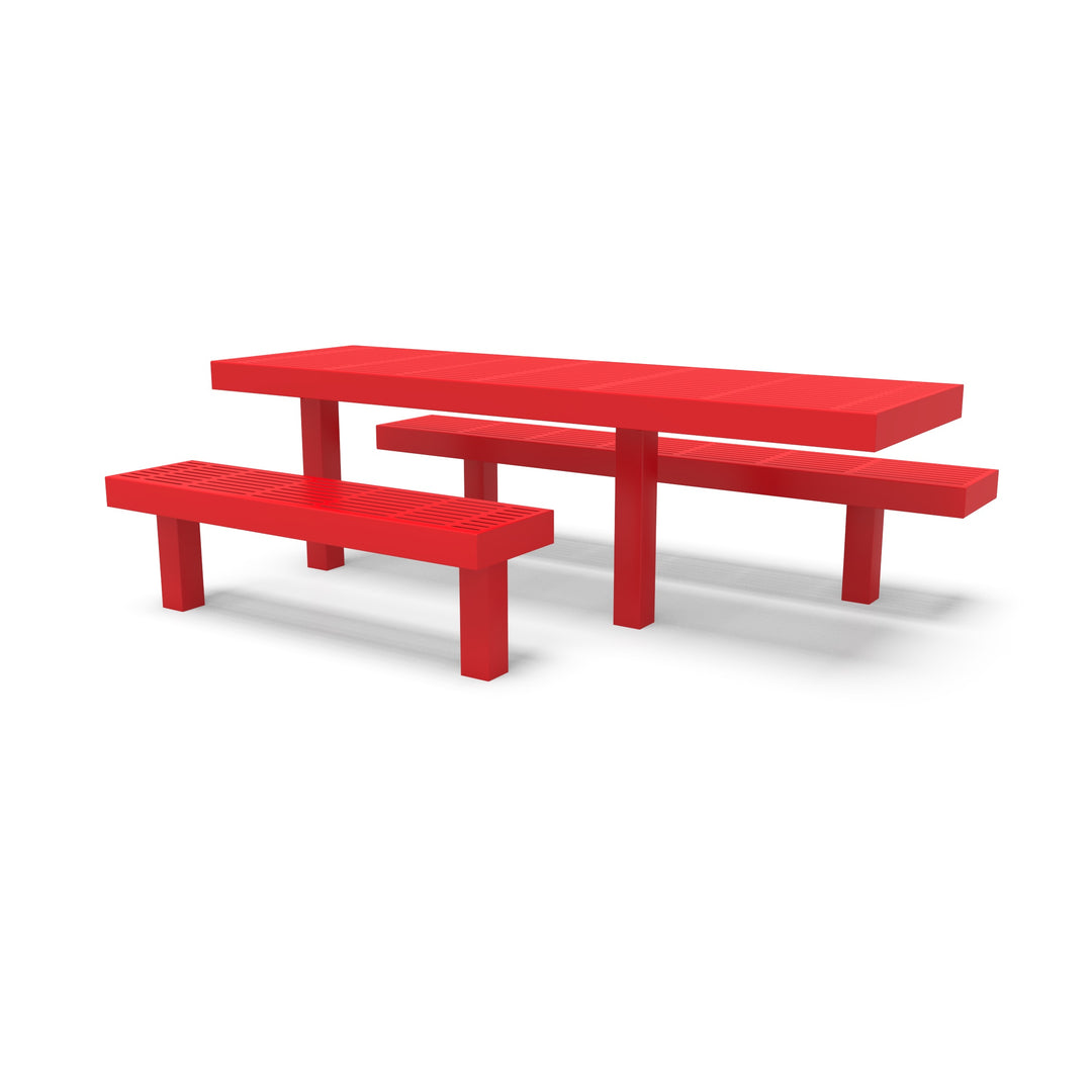 Inground Designer Side by Side Traditional Picnic Table