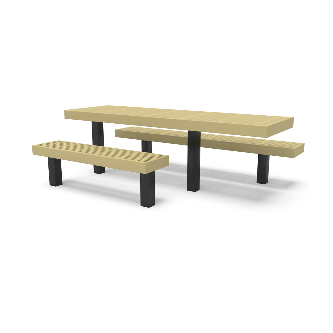 Inground Designer Side by Side Traditional Picnic Table
