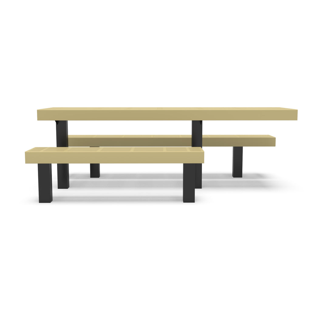 Inground Designer Side by Side Traditional Picnic Table