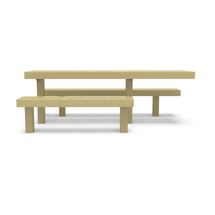 Inground Designer Side by Side Traditional Picnic Table