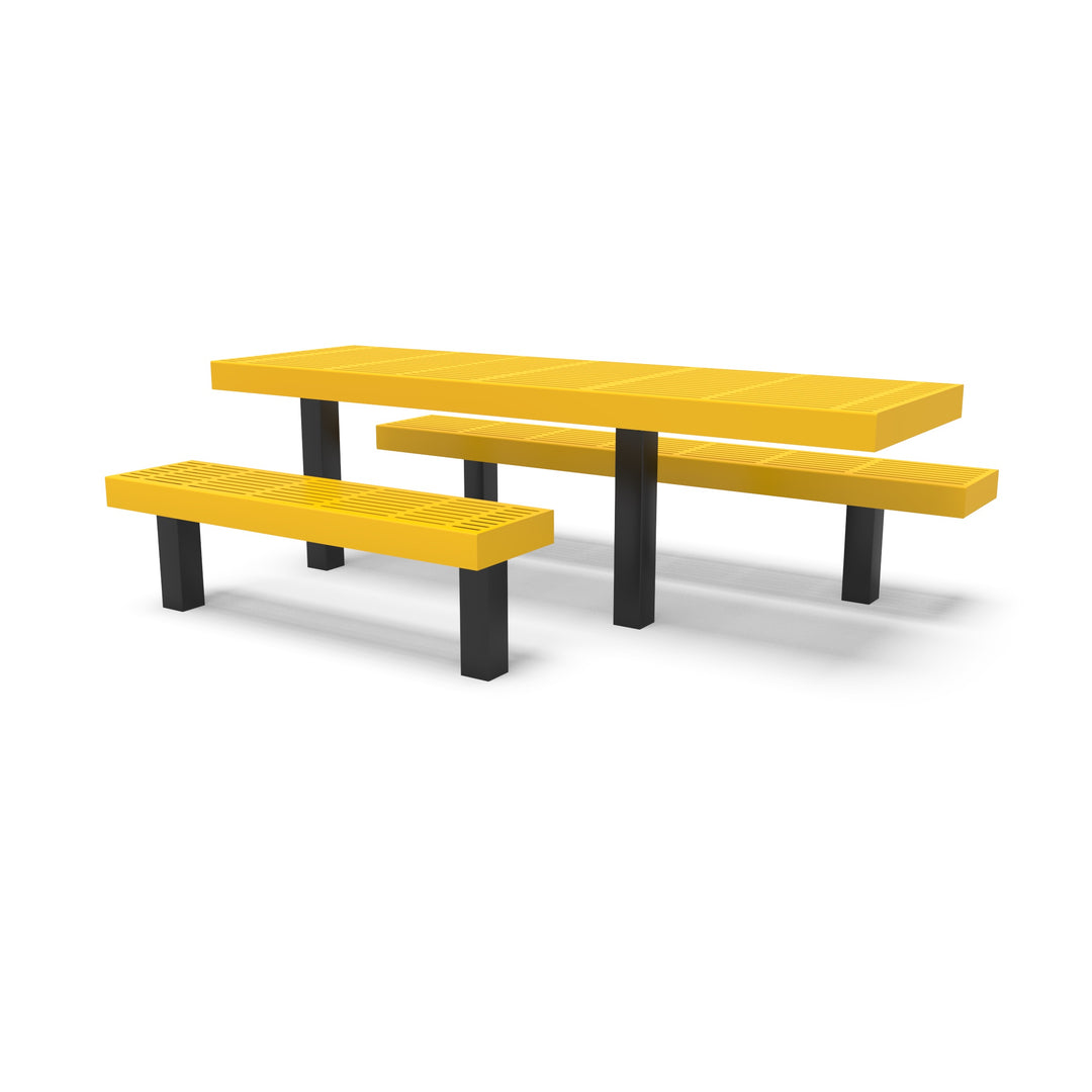 Inground Designer Side by Side Traditional Picnic Table