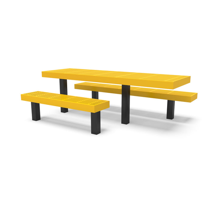 Inground Designer Side by Side Traditional Picnic Table