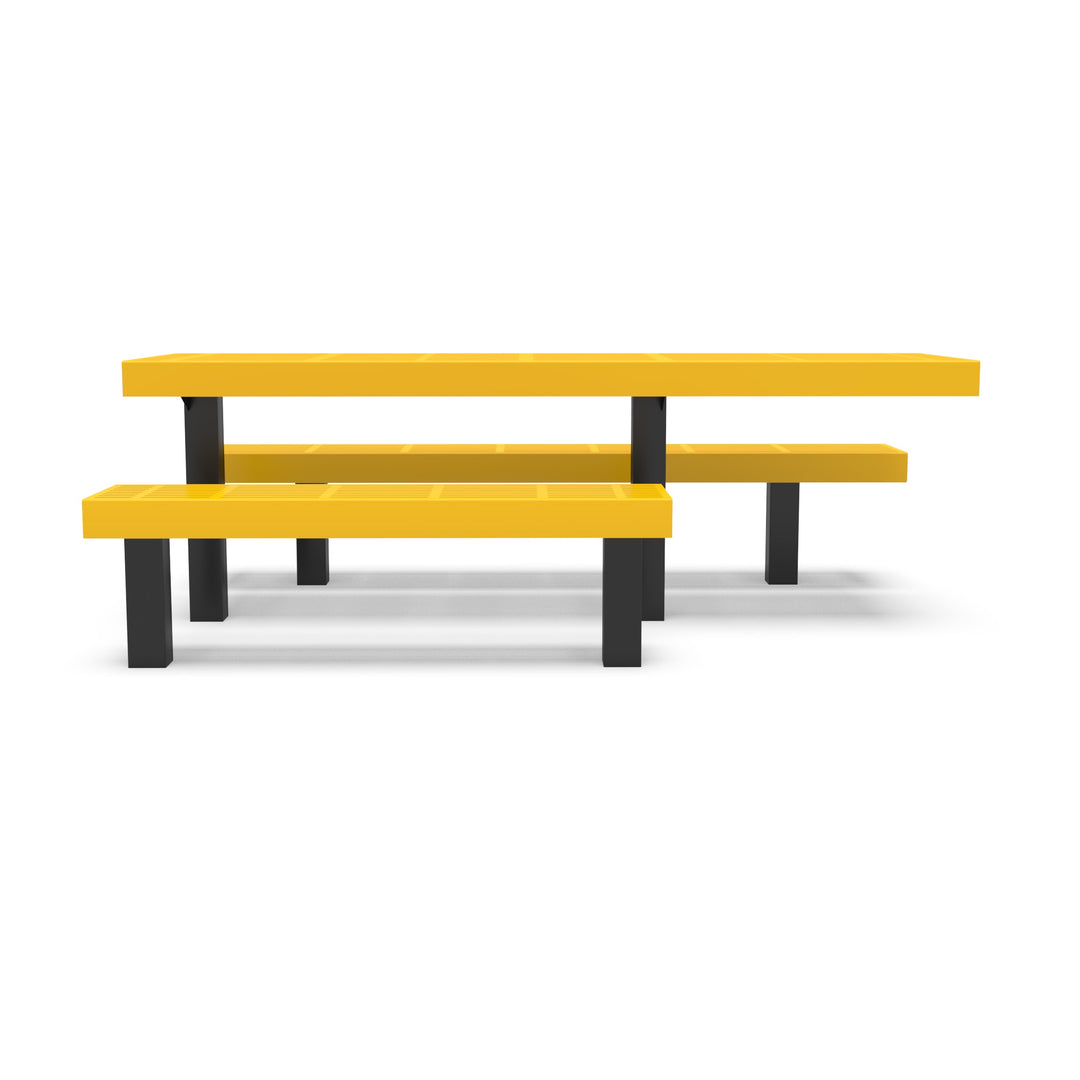 Inground Designer Side by Side Traditional Picnic Table