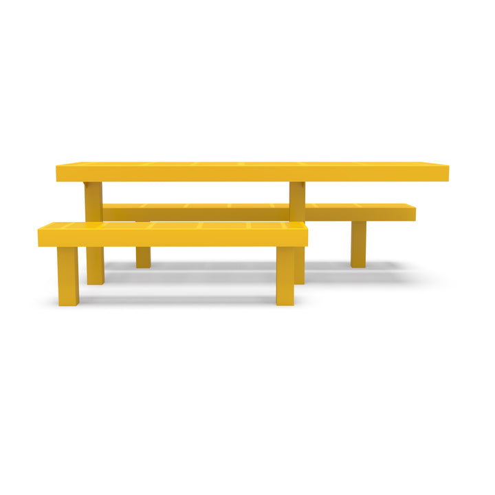 Inground Designer Side by Side Traditional Picnic Table