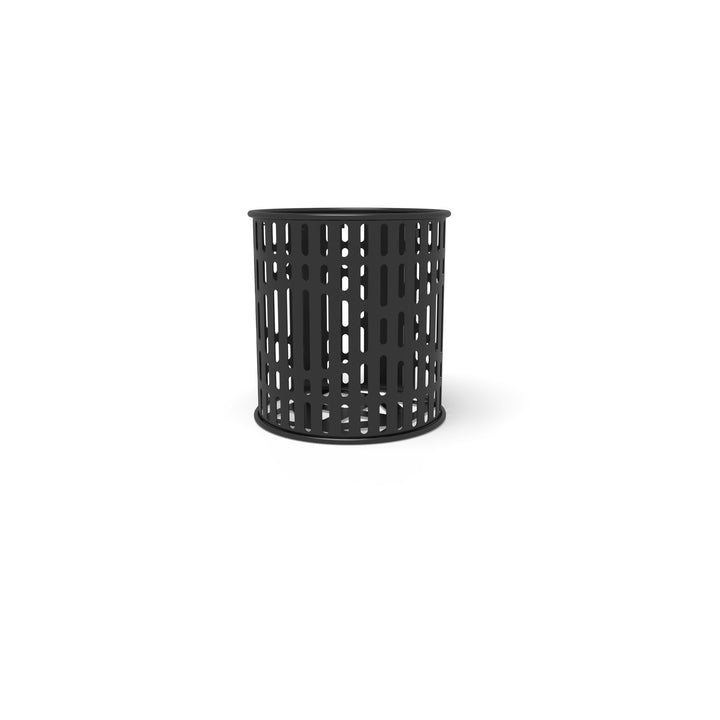 Contemporary Rib Trash Receptacle