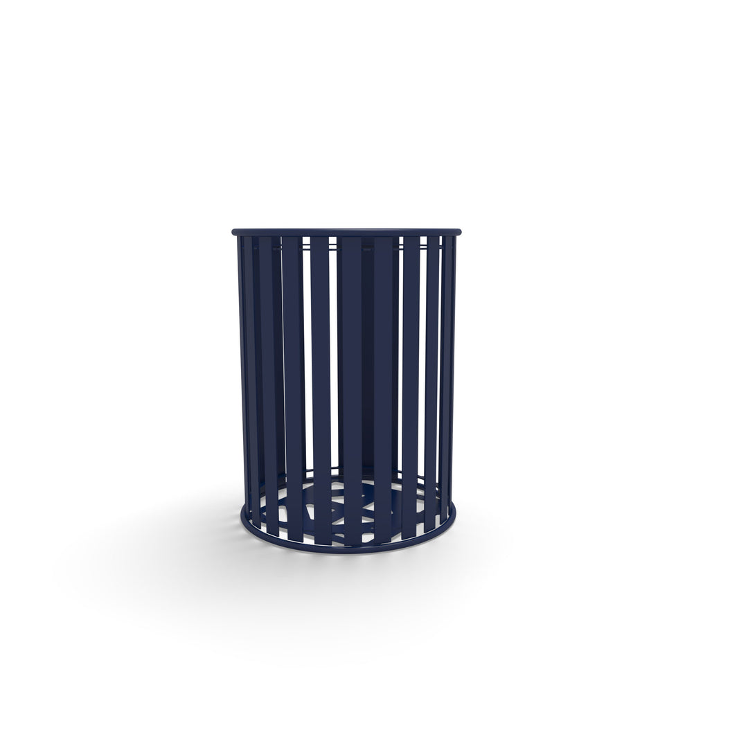 Contemporary Slat Trash Receptacle