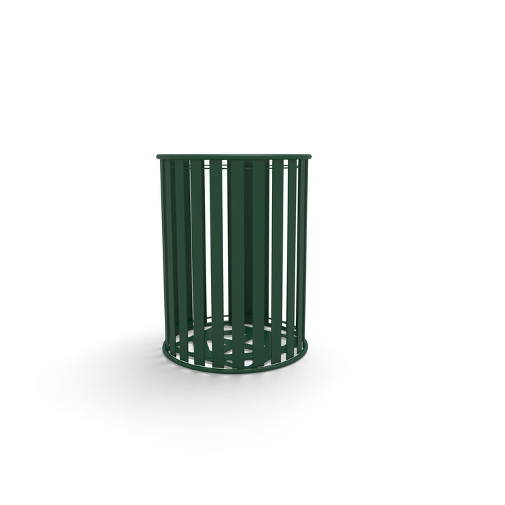 Contemporary Slat Trash Receptacle