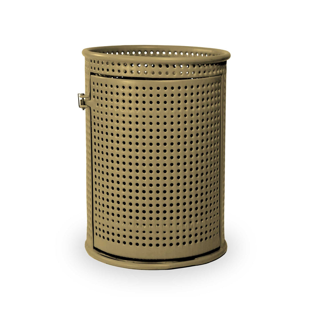 Signature Perforated Trash Receptacle w/ Door