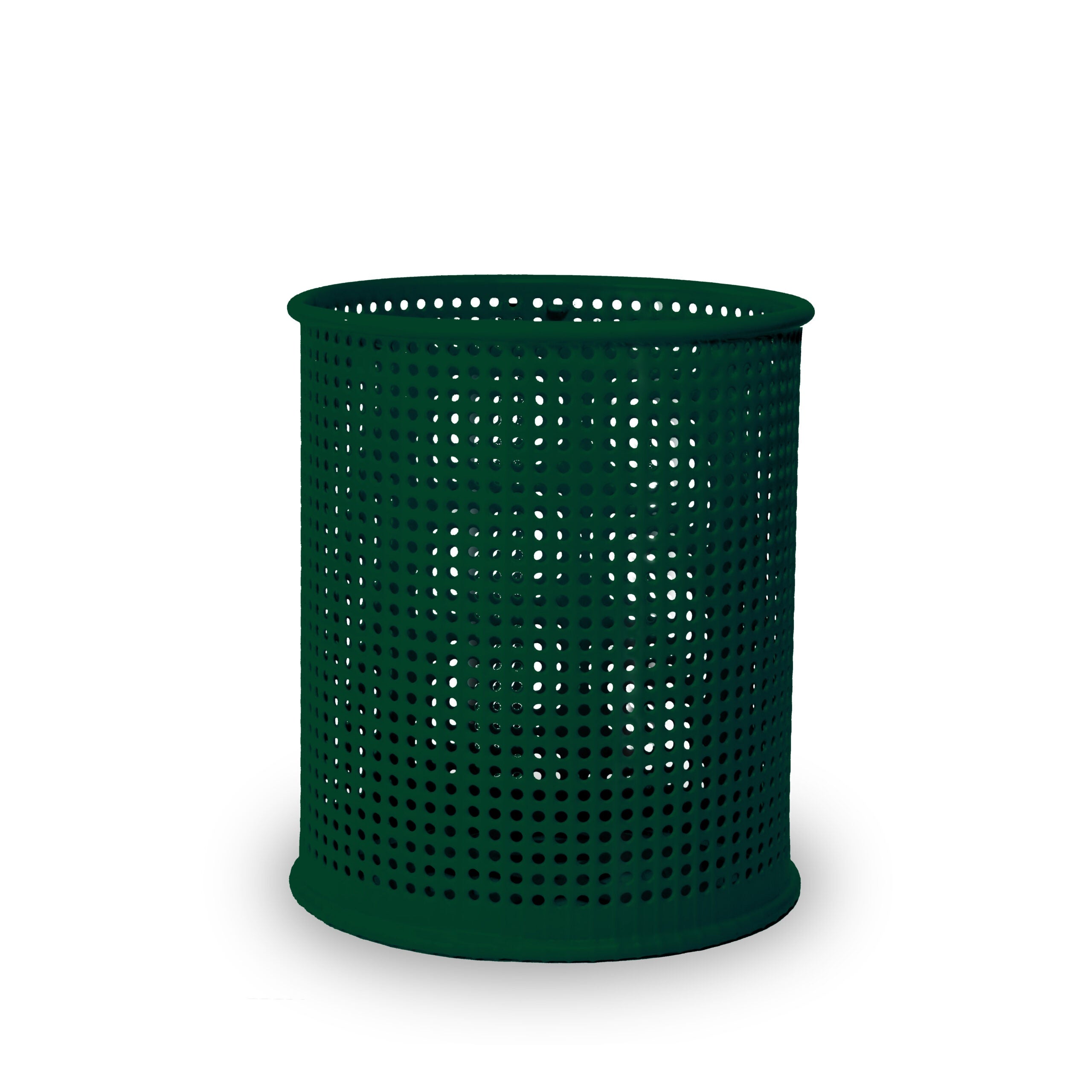 55 Gallon Perforated Outdoor Trash Receptacle w/ Liner