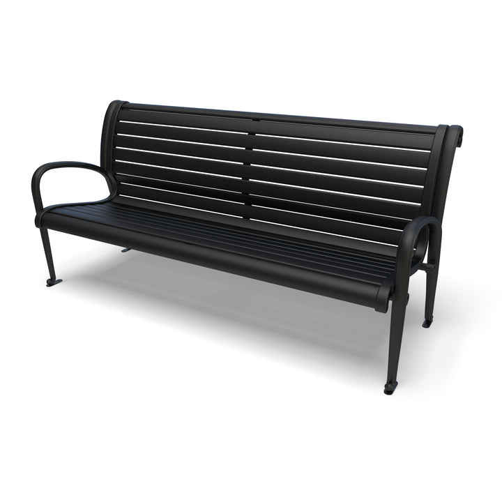 Oxford Horizontal Slat Outdoor Bench