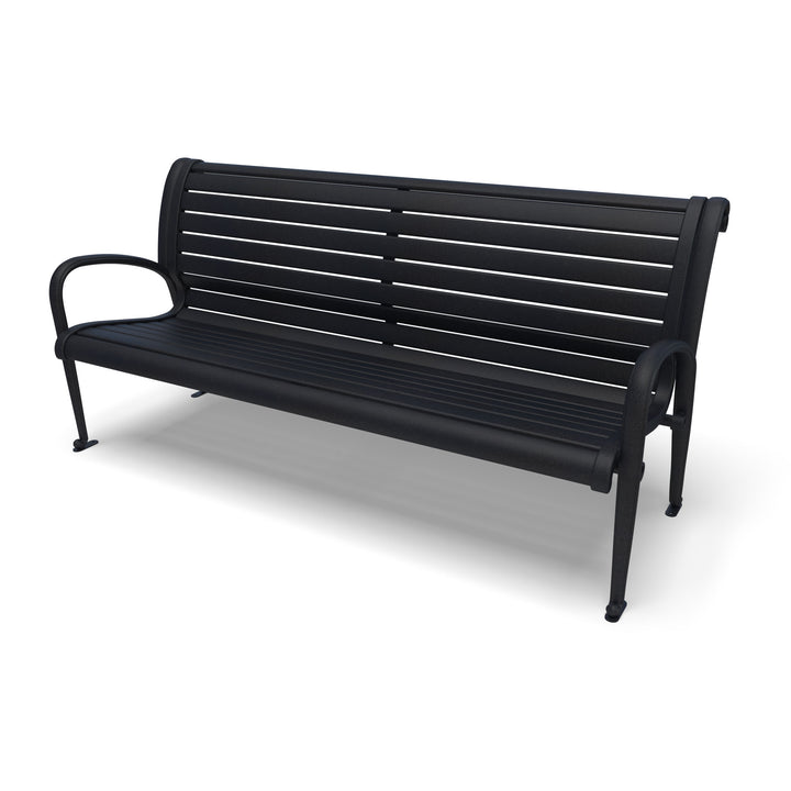 Oxford Horizontal Slat Outdoor Bench