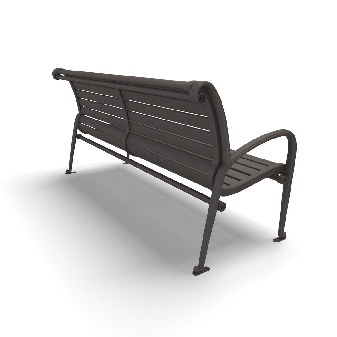 Oxford Horizontal Slat Outdoor Bench