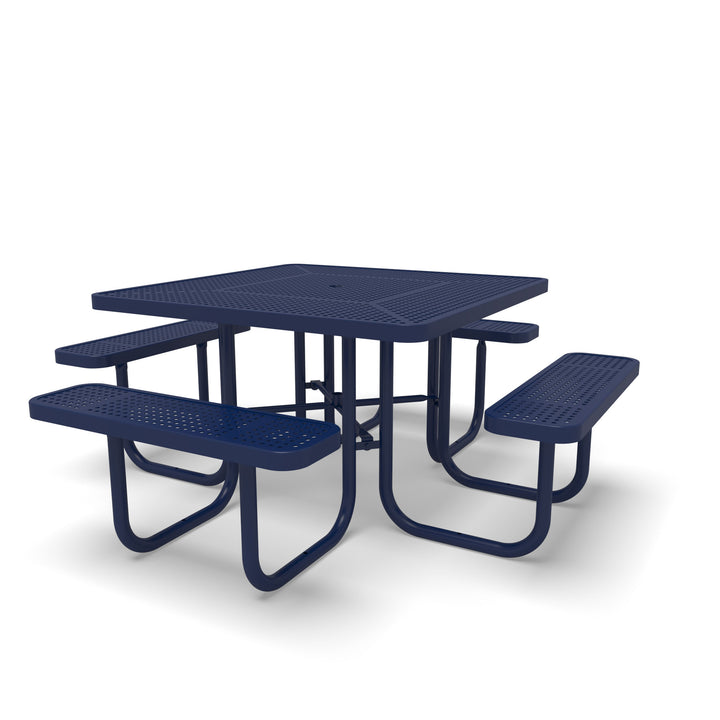 Signature Perforated  Square Picnic Table with Umbrella Brace