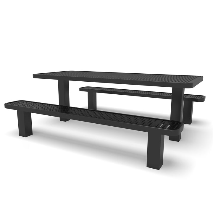 Signature Multi-Pedestal Perforated Picnic Table