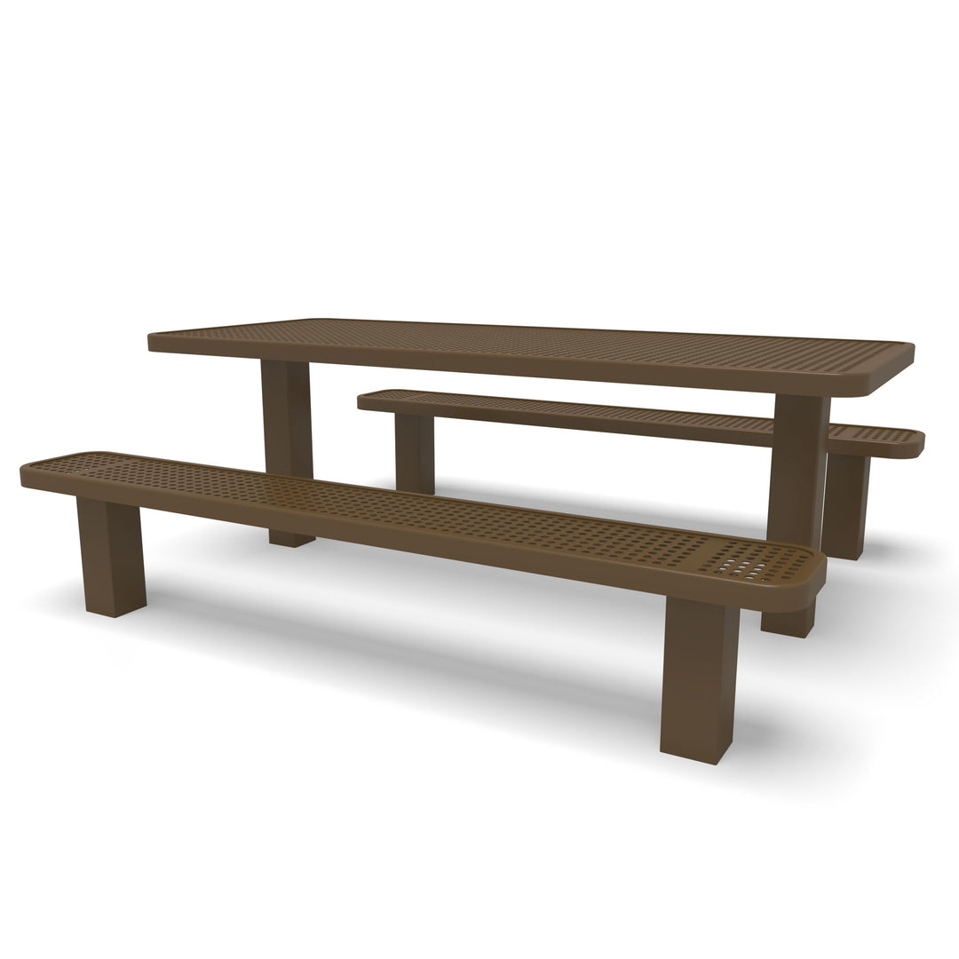Signature Multi-Pedestal Perforated Picnic Table
