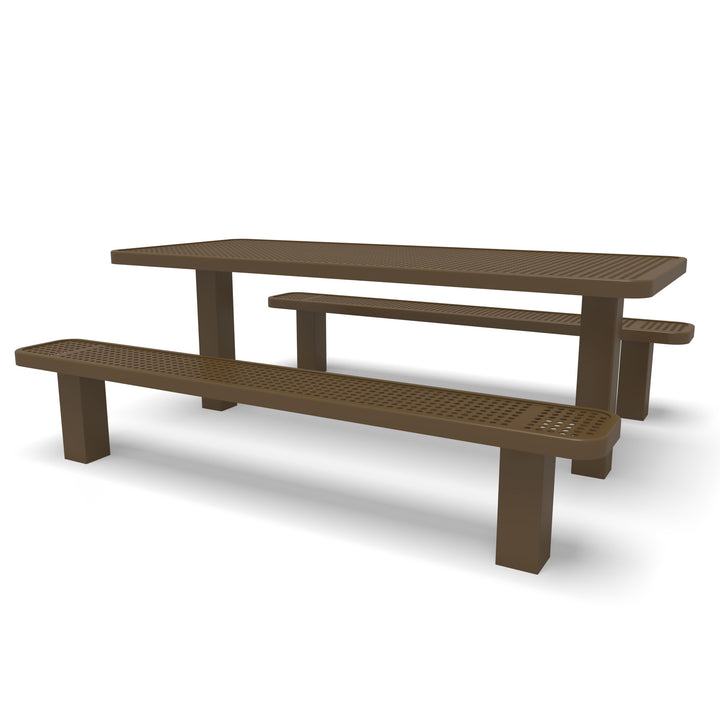 Signature Multi-Pedestal Perforated Picnic Table