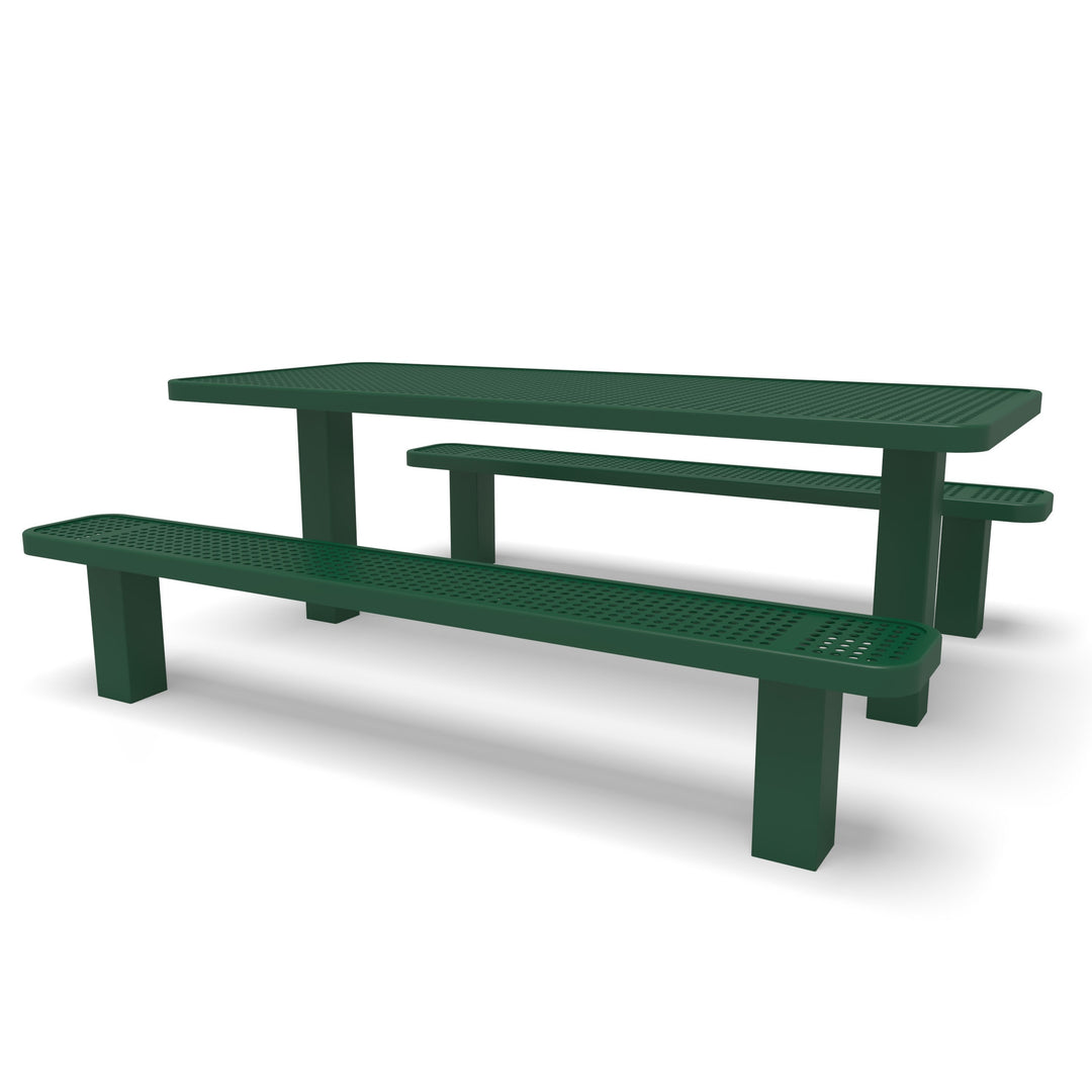 Signature Multi-Pedestal Perforated Picnic Table