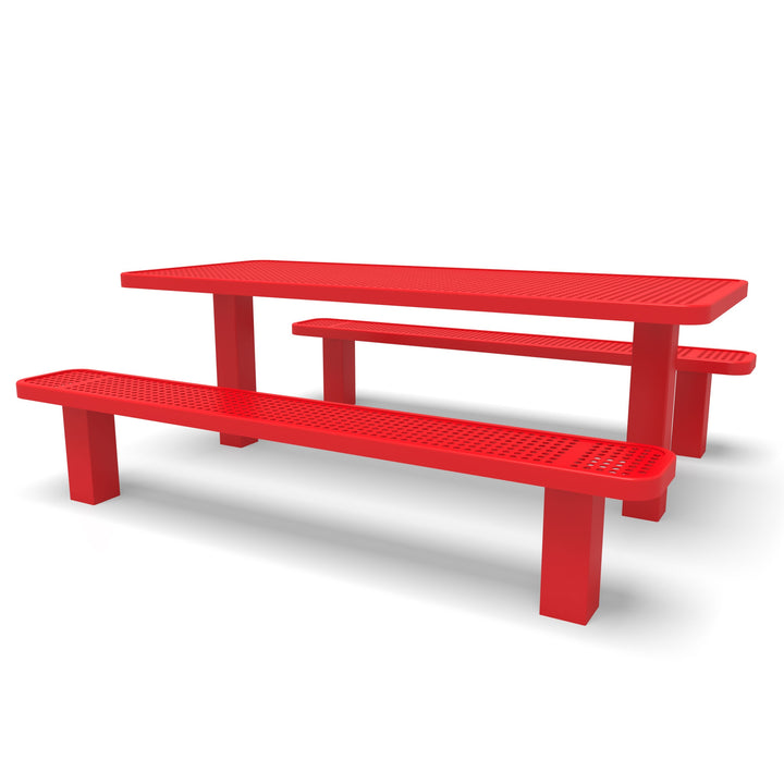 Signature Multi-Pedestal Perforated Picnic Table