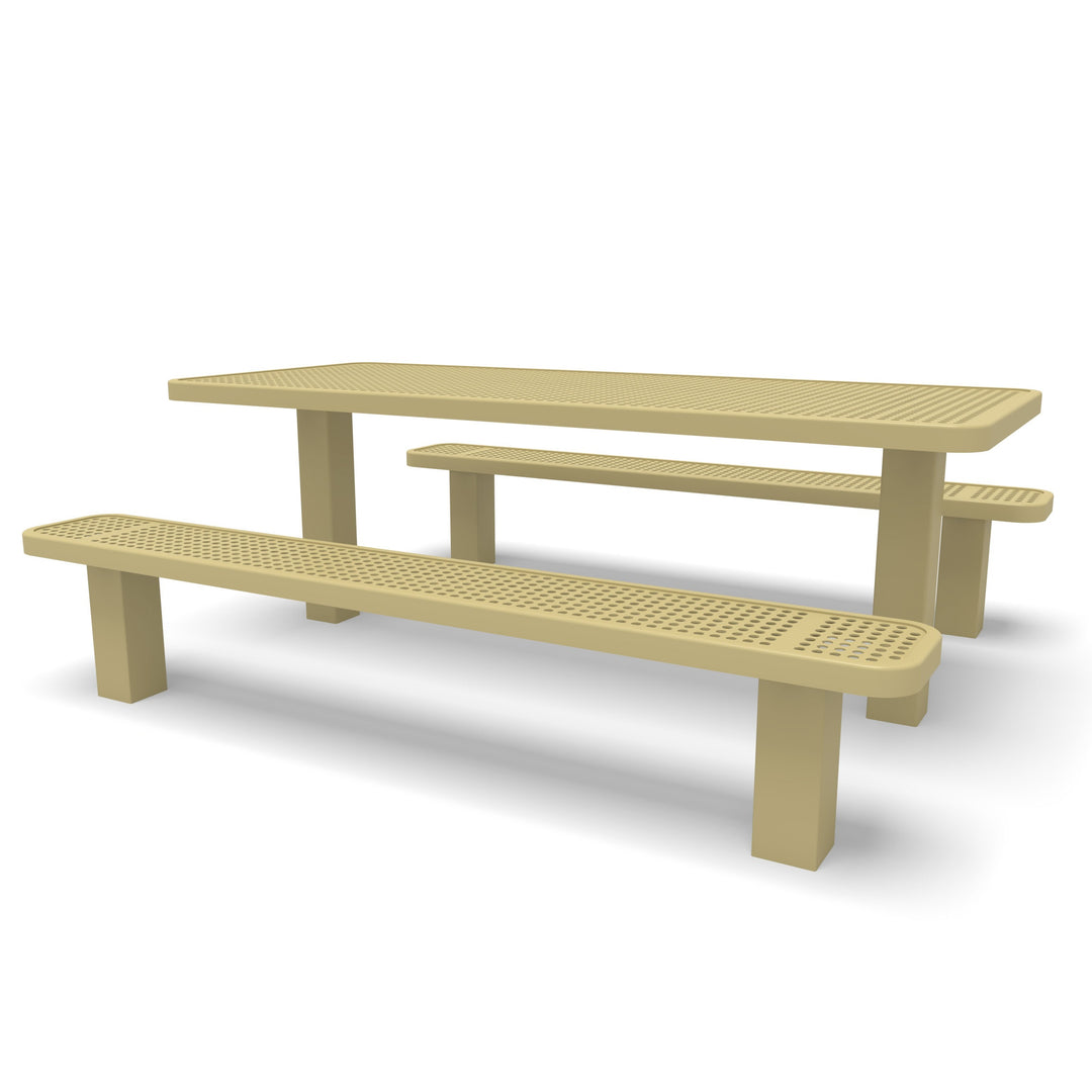 Signature Multi-Pedestal Perforated Picnic Table