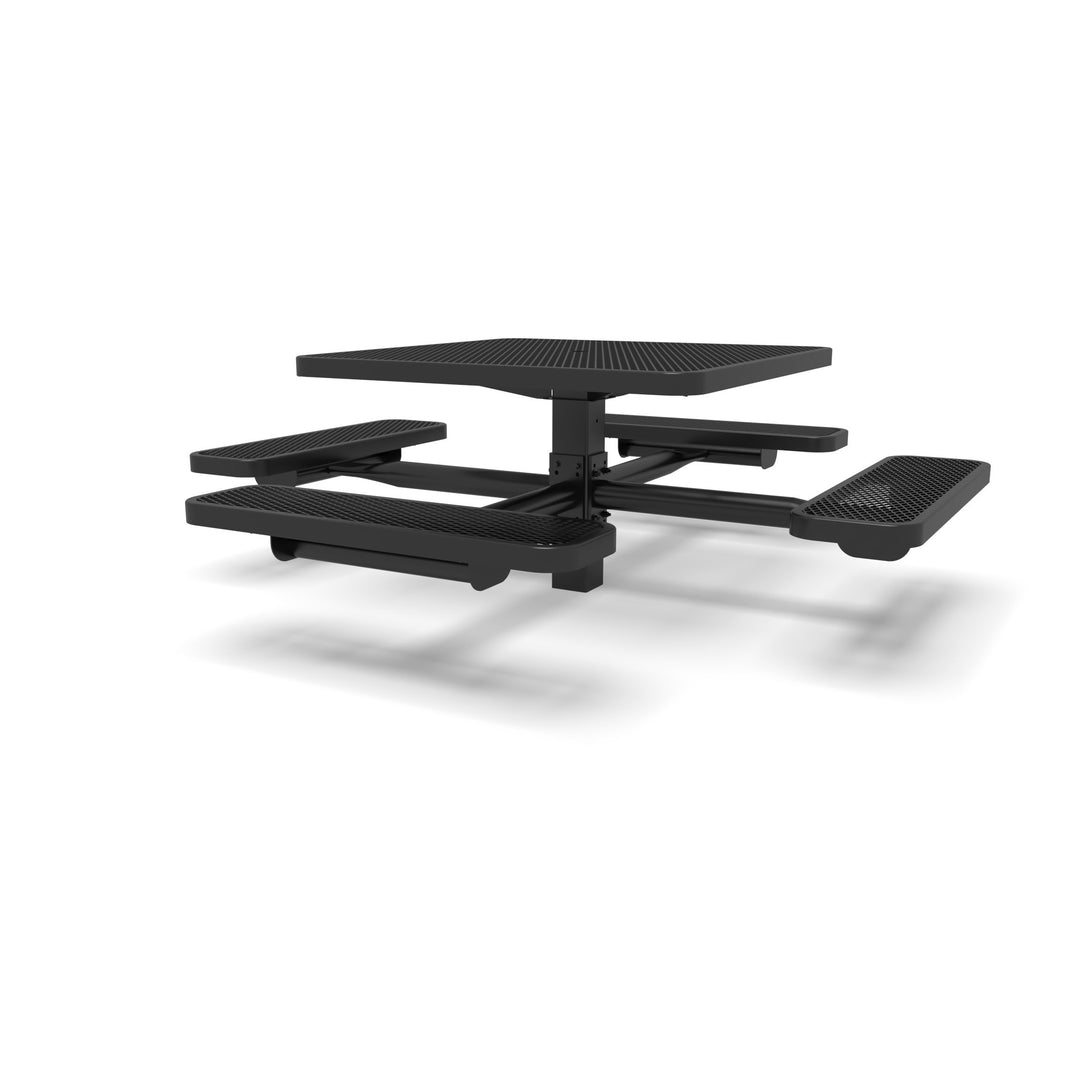 Signature Square Pedestal Diamond Picnic Table