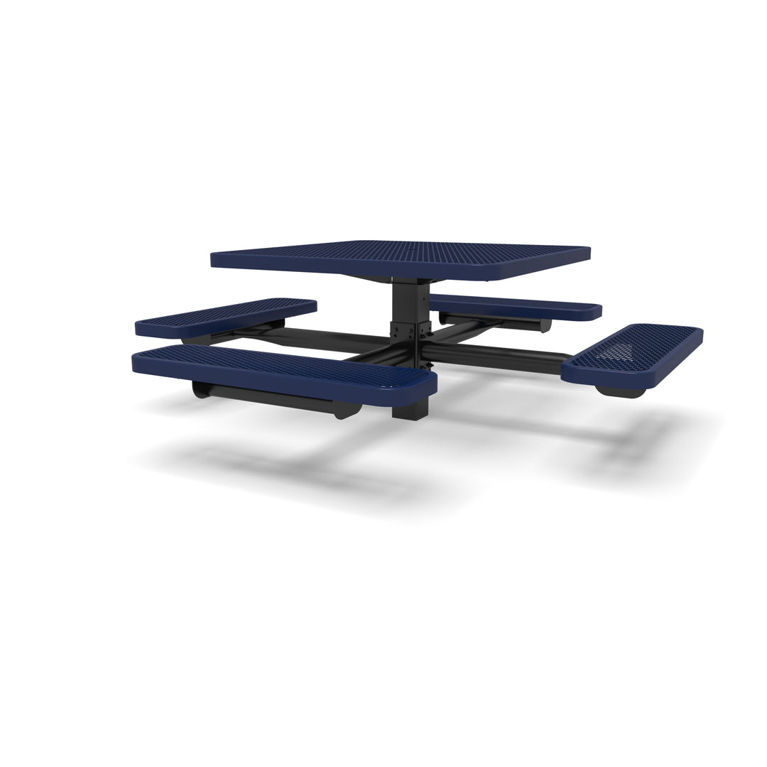 Signature Square Pedestal Diamond Picnic Table