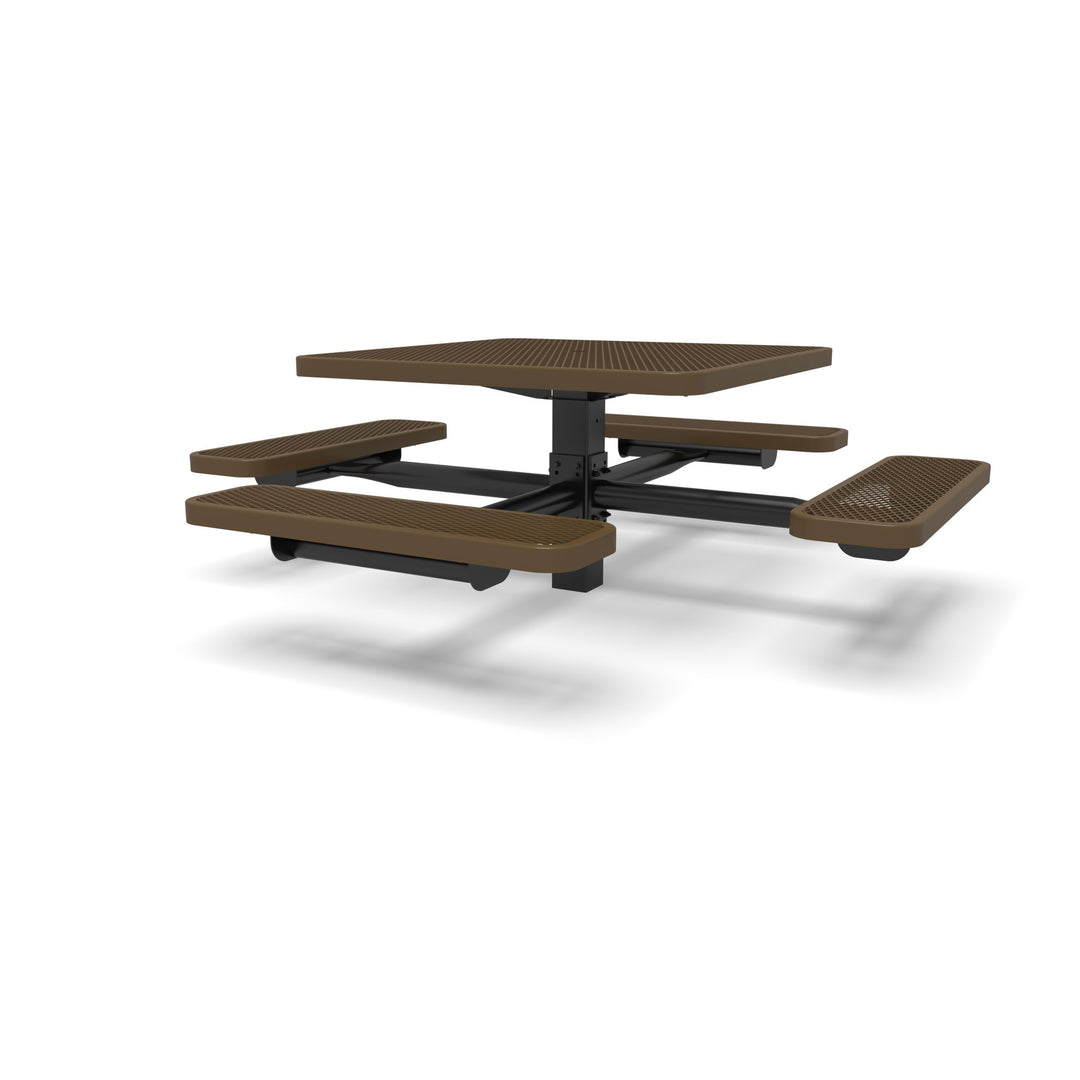 Signature Square Pedestal Diamond Picnic Table