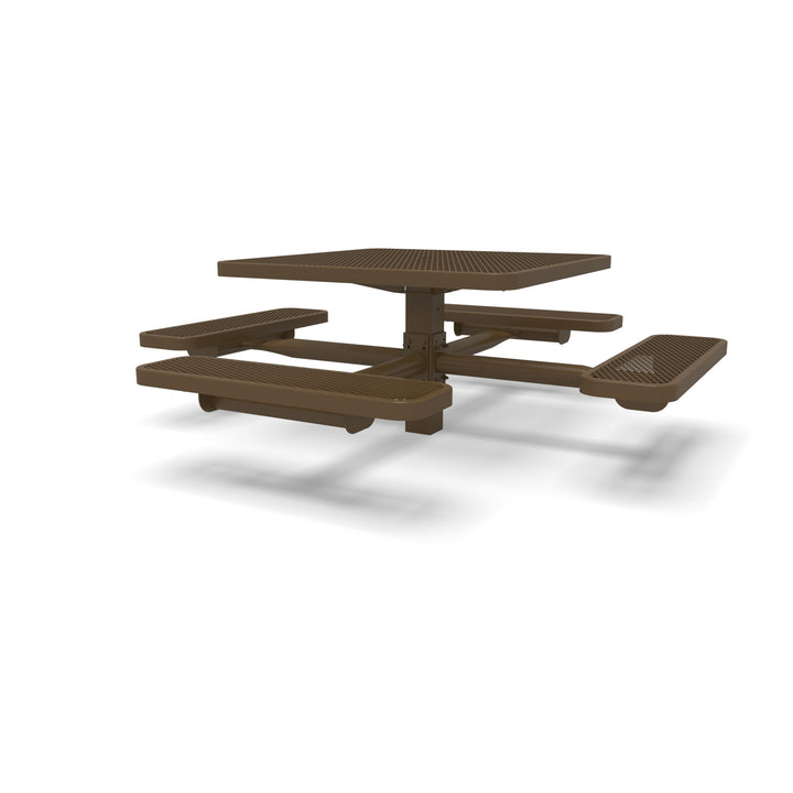 Signature Square Pedestal Diamond Picnic Table