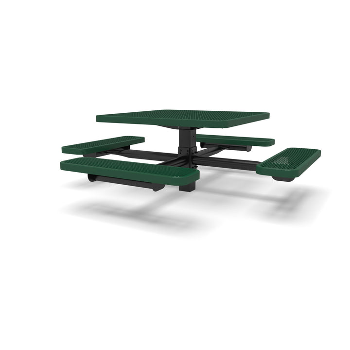 Signature Square Pedestal Diamond Picnic Table