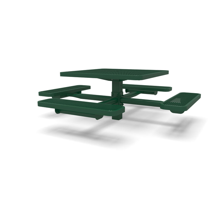 Signature Square Pedestal Diamond Picnic Table