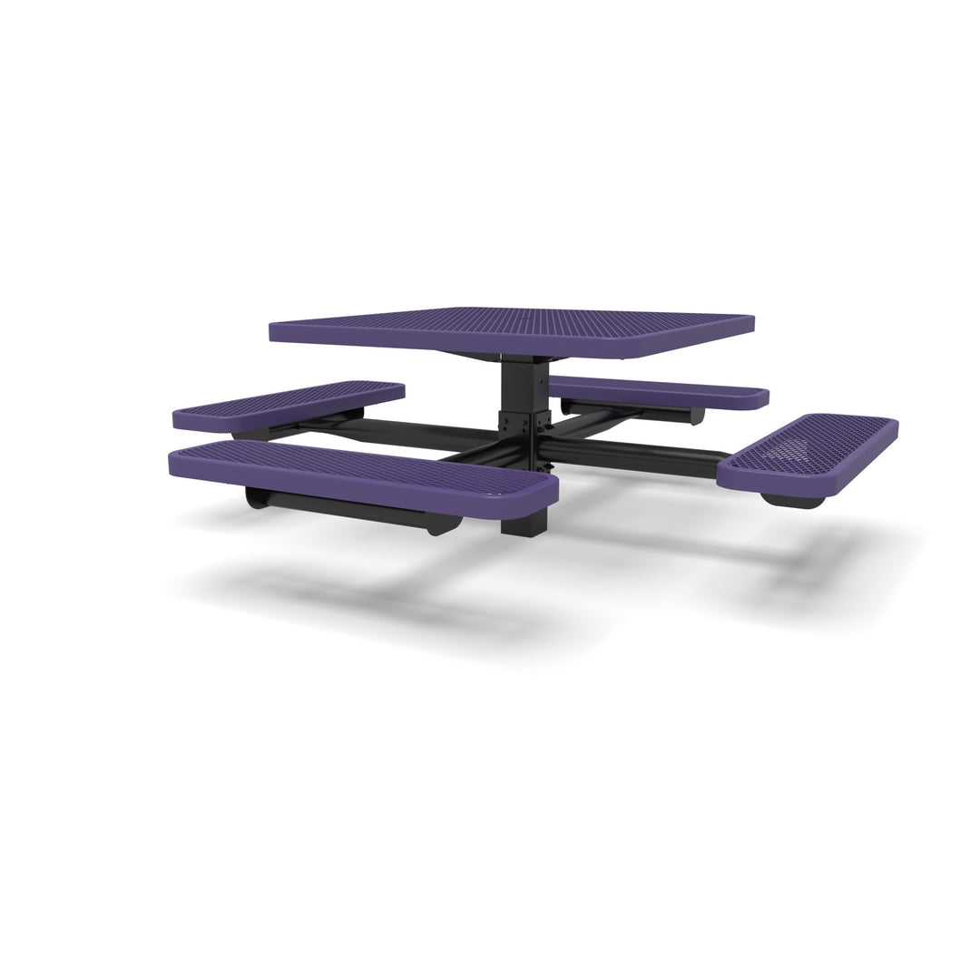 Signature Square Pedestal Diamond Picnic Table