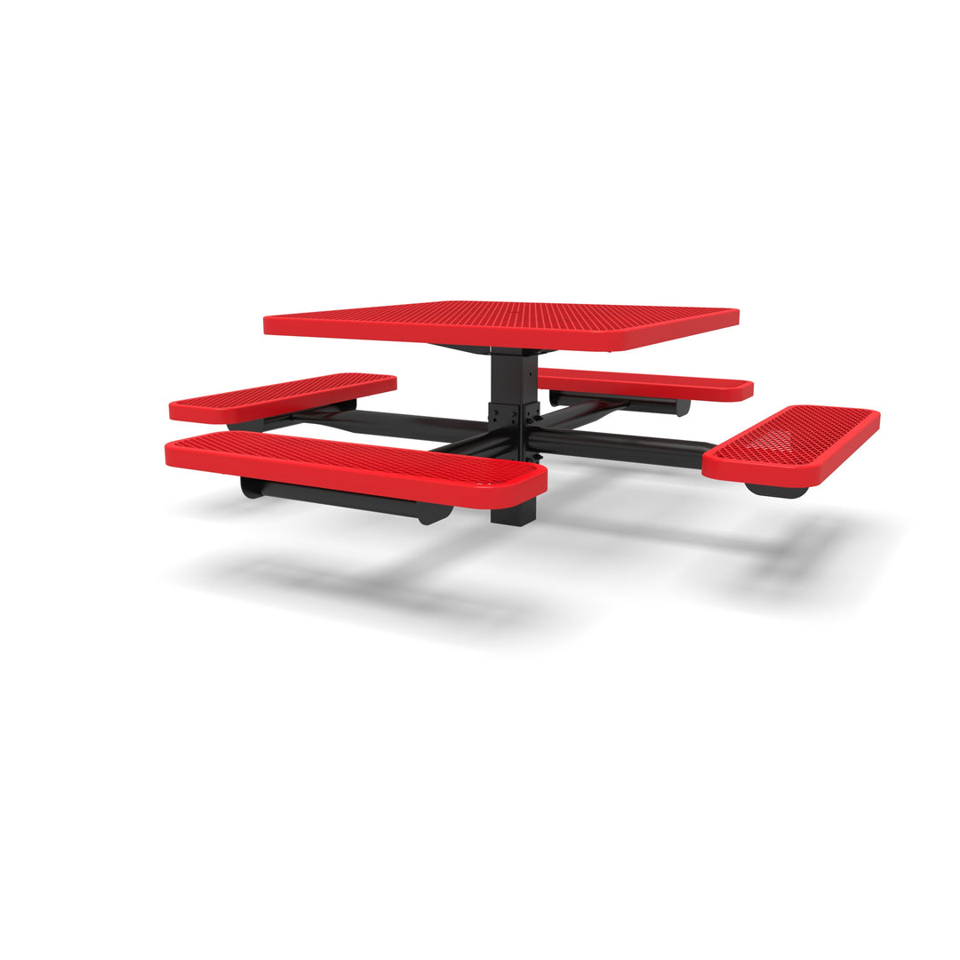 Signature Square Pedestal Diamond Picnic Table