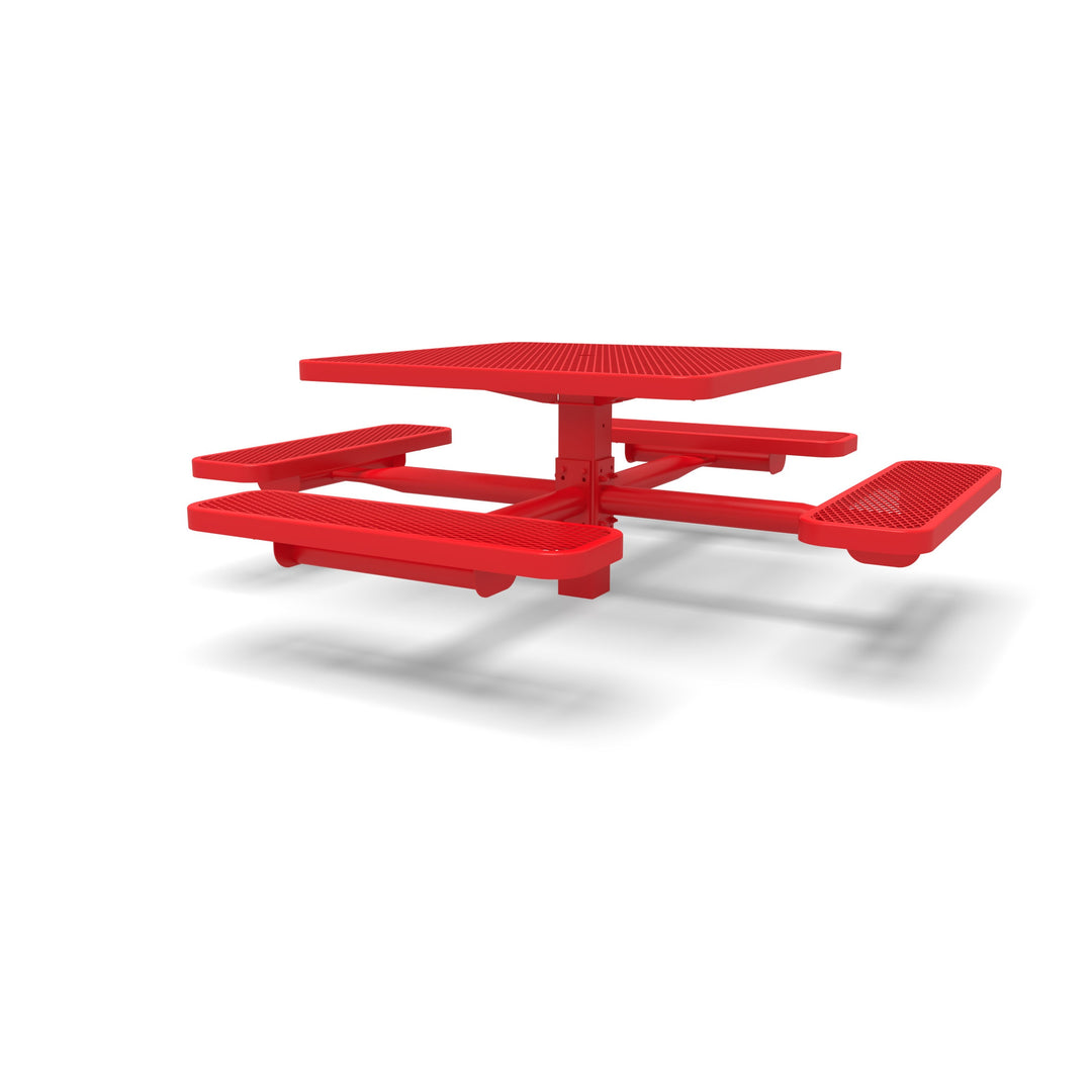 Signature Square Pedestal Diamond Picnic Table