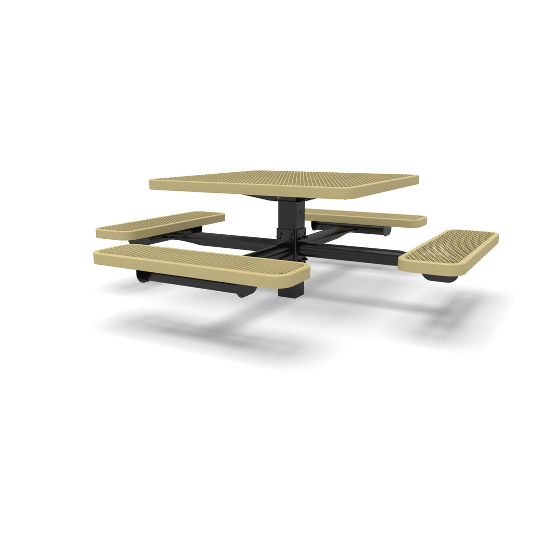 Signature Square Pedestal Diamond Picnic Table