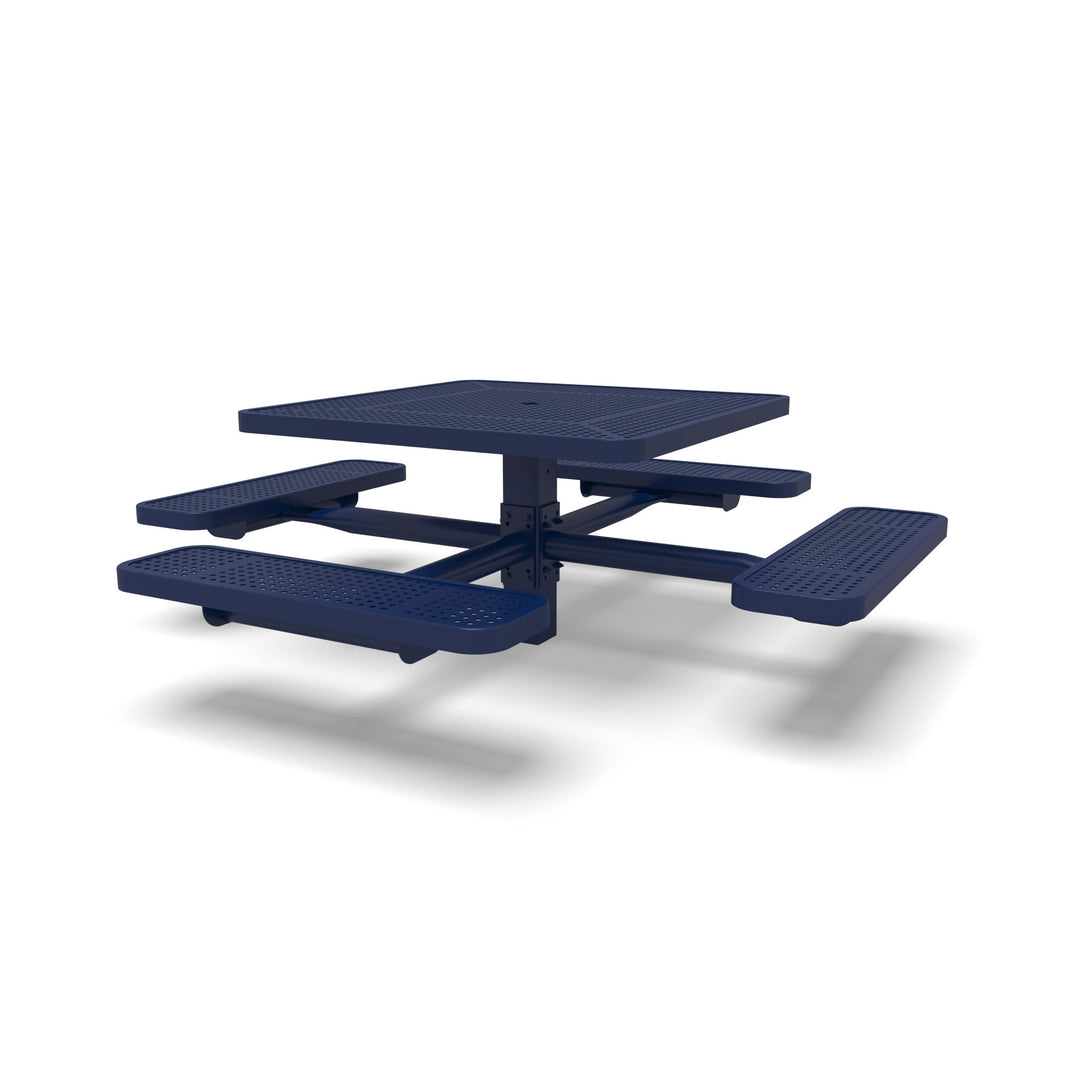 Signature Square Pedestal Perforated Picnic Table