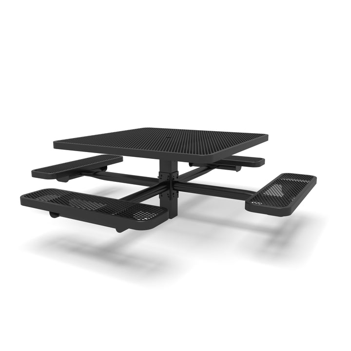 Signature Square Pedestal Diamond Picnic Table