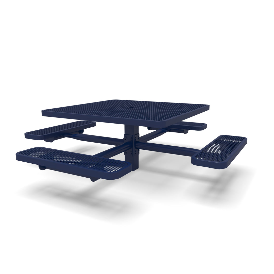 Signature Square Pedestal Diamond Picnic Table