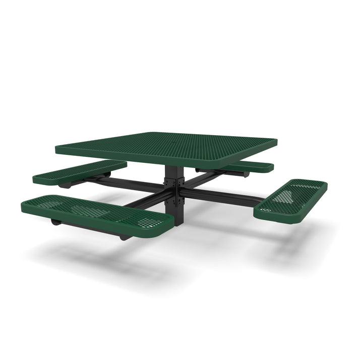 Signature Square Pedestal Diamond Picnic Table