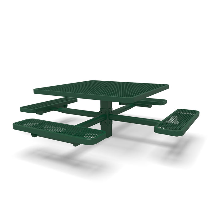 Signature Square Pedestal Diamond Picnic Table