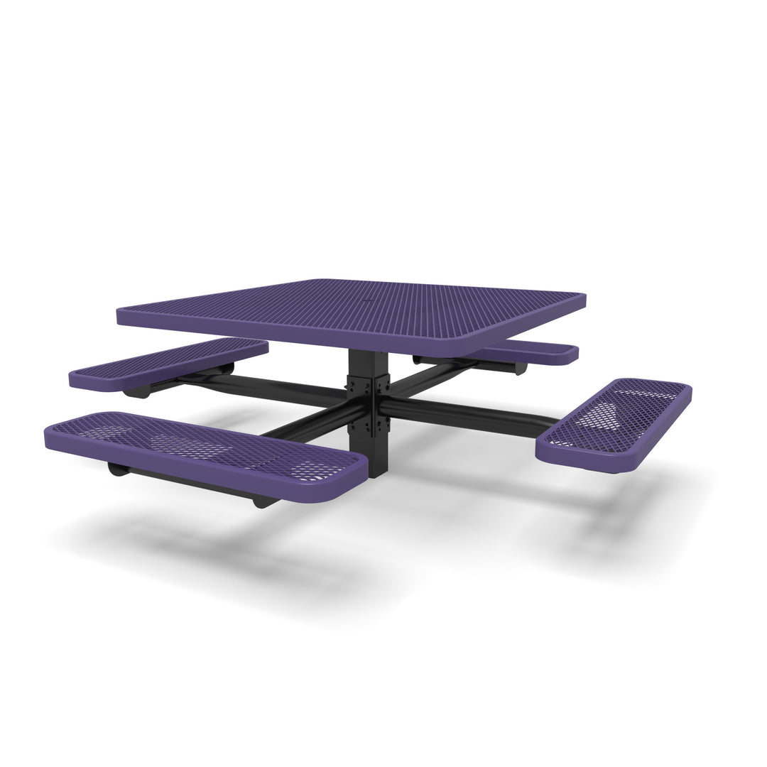 Signature Square Pedestal Diamond Picnic Table