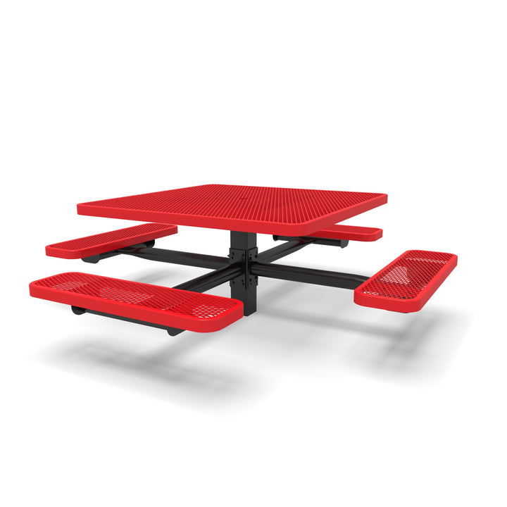 Signature Square Pedestal Diamond Picnic Table