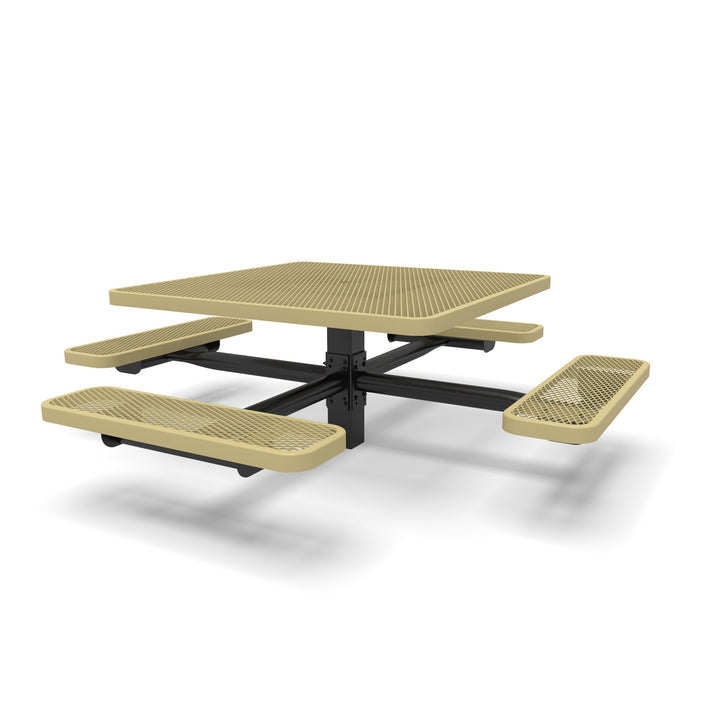Signature Square Pedestal Diamond Picnic Table