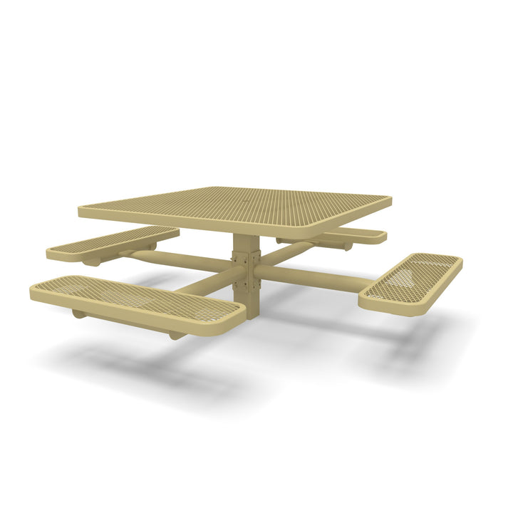 Signature Square Pedestal Diamond Picnic Table