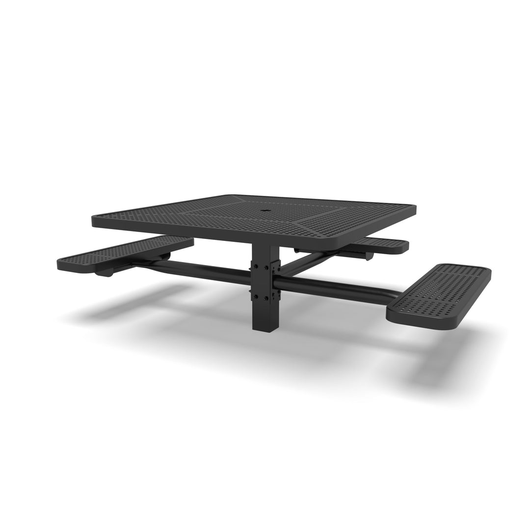 Signature Square Pedestal Perforated ADA Picnic Table