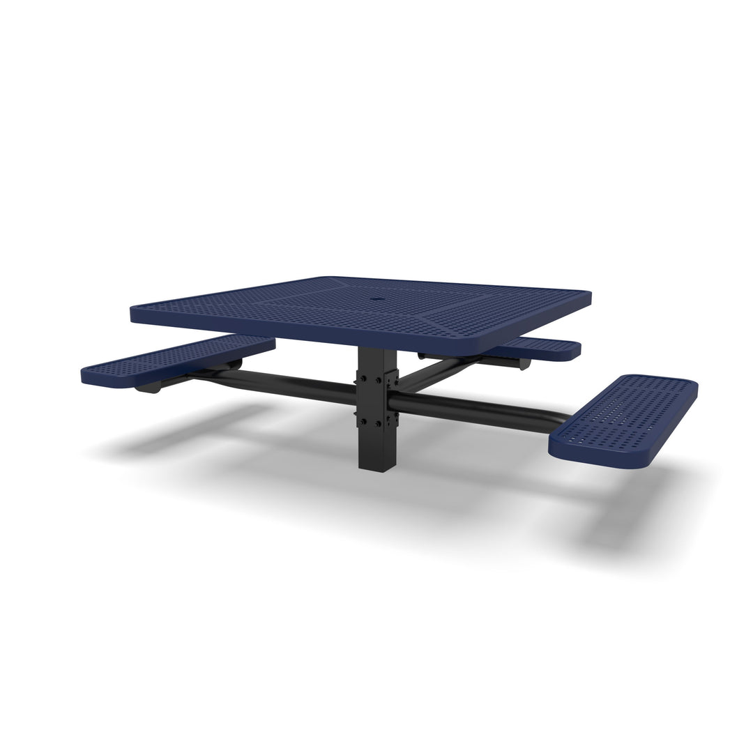 Signature Square Pedestal Perforated ADA Picnic Table